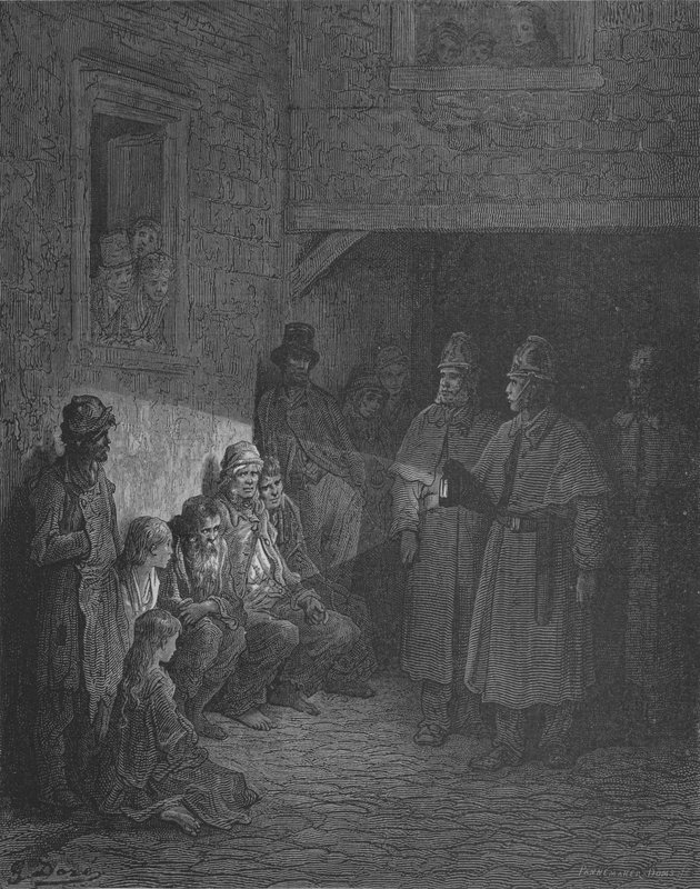 Politipatrulje av Gustave after Dore