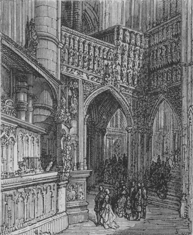 Westminster, skrå utsikt av Gustave after Dore