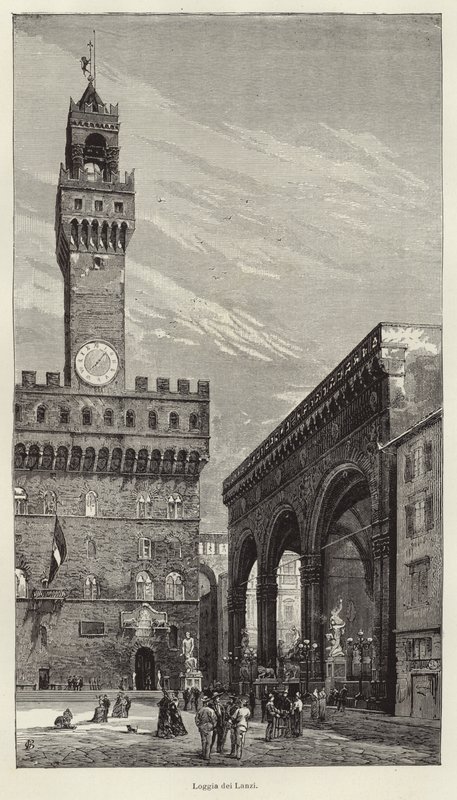 Loggia dei Lanzi av Gustave Bauernfeind