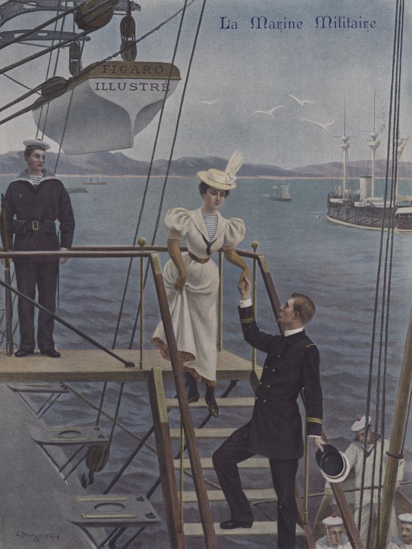 A la Coupee. Omslag til Le Figaro Illustre, mars 1897 av Gustave Bourgain