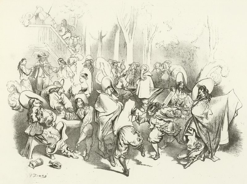 Etter Richelieus dekret mot duellering (gravyr) av Gustave Dore