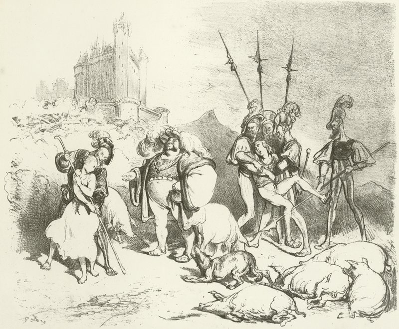 Føydal bruk (gravure) av Gustave Dore