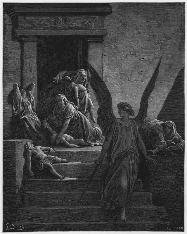Gustave Dore Bibelen: Den førstefødte drept av Gustave Dore