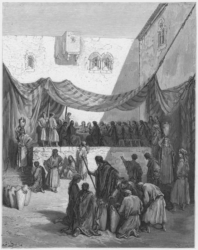 Gustave Dore Bibelen: Ekteskapet i Kana av Gustave Dore
