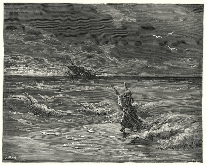Gustave Dores Don Quijote: "Kom tilbake, min kjære datter, for jeg tilgir deg alle" (gravering) av Gustave Dore