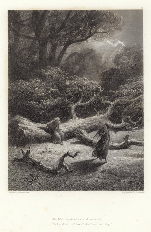 Illustrasjon for Vivien av Alfred Tennyson av Gustave Dore