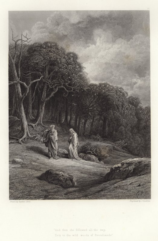 Illustrasjon for Vivien av Alfred Tennyson av Gustave Dore