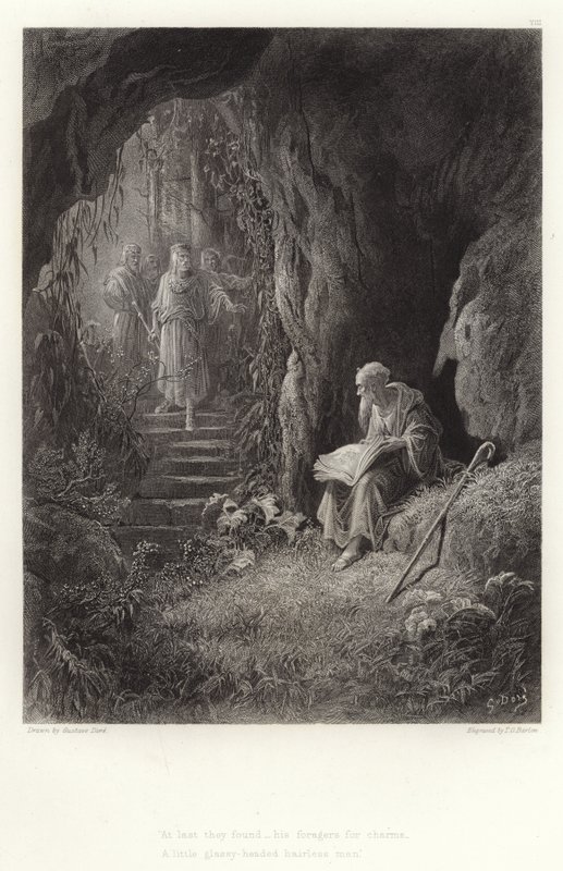 Illustrasjon for Vivien av Alfred Tennyson av Gustave Dore