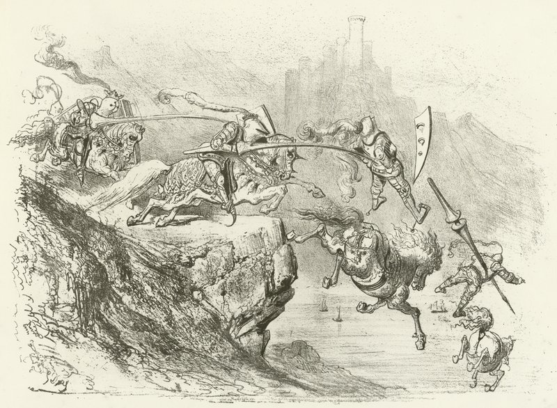Knight Errantry in the 12th Century (gravyr) av Gustave Dore