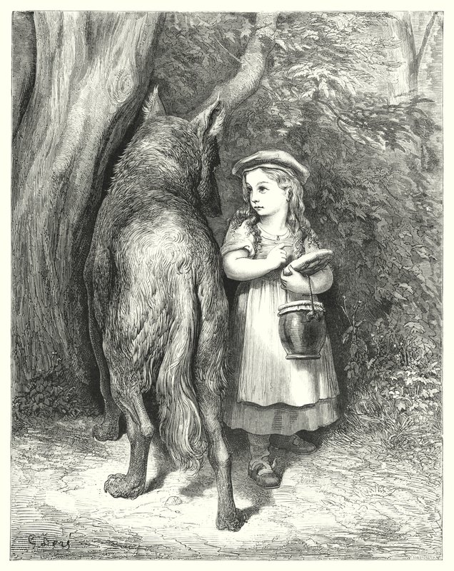 Le Petit Chaperon Rouge; Rødhette av Gustave Dore