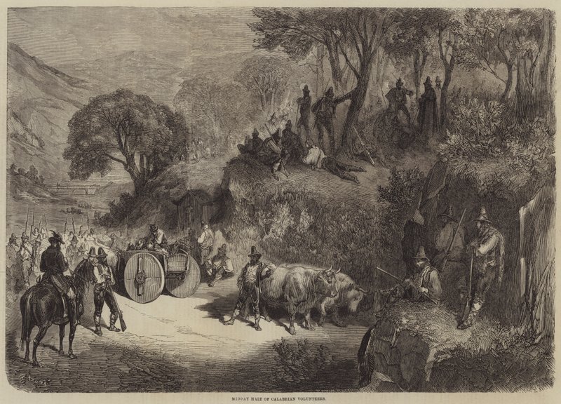 Middagsstopp for frivillige fra Calabria av Gustave Dore