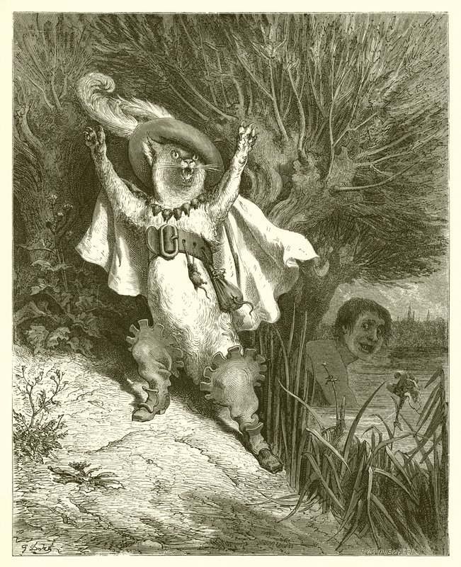 Puss in Boots, ca. 1868 av Gustave Dore