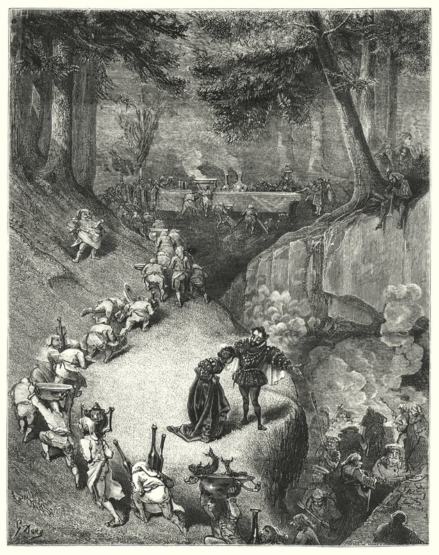 Riquet a La Houppe; Ricky of the Tuft (gravering) av Gustave Dore