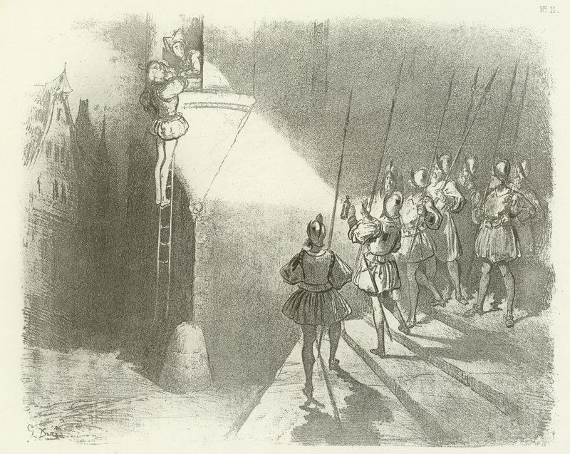 Overrasket av Watchmen - Reign of Henry IV (gravyr) av Gustave Dore