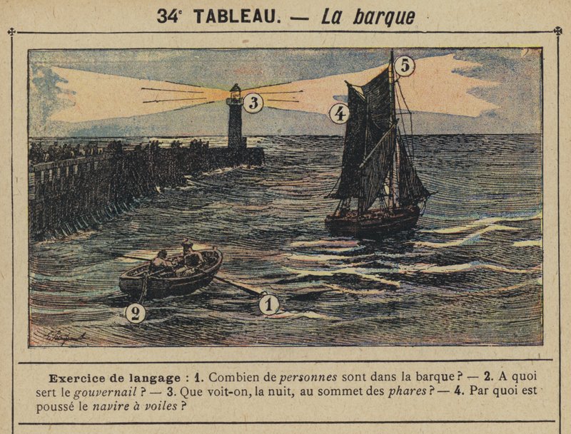 La barque (farge litho) av Gustave Fraipont