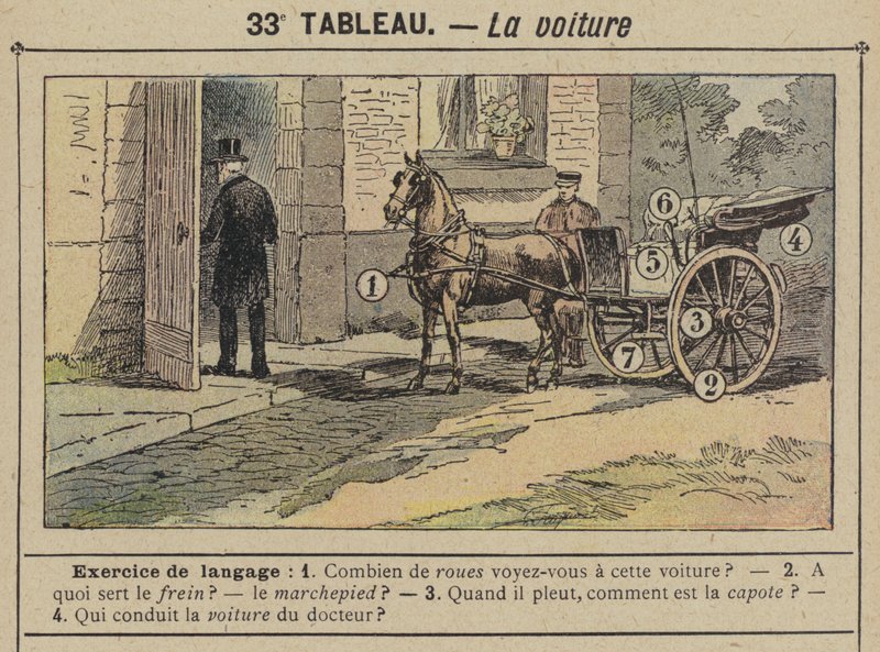 Bilen (farge litho) av Gustave Fraipont