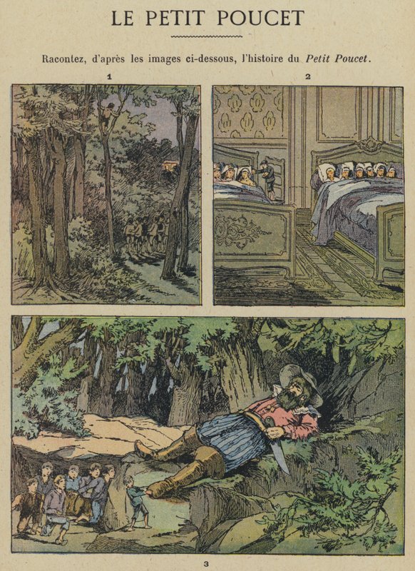 Tom Thumb (farge litho) av Gustave Fraipont