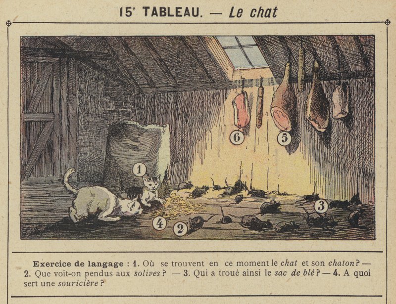 Le chat (farge litho) av Gustave Fraipont