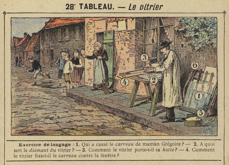 Glassmesteren (farge litho) av Gustave Fraipont