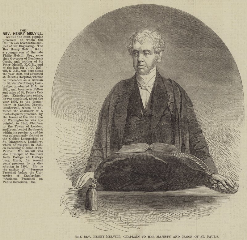 Pastor Henry Melvill, kapellan til Hennes Majestet og kanon av St. Pauls av Gustave Janet