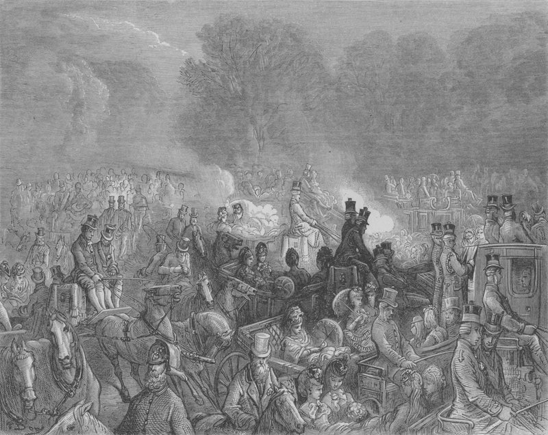 En West-End Street tre timer på ettermiddagen av Gustave after Dore