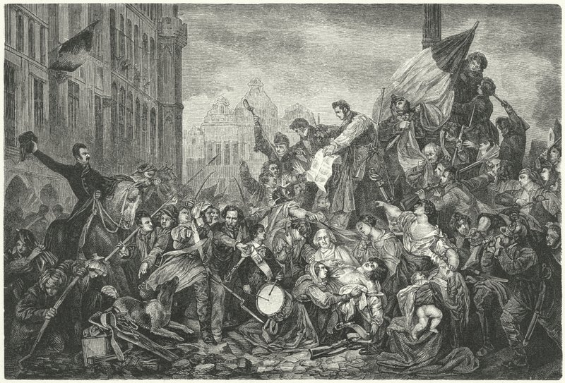 Episode av den belgiske revolusjonen i 1830 av Gustave Wappers