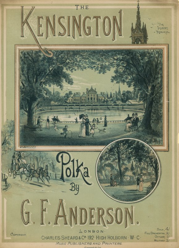 Musikalsk partitur for The Kensington Polka av GF Anderson av H. G. Banks