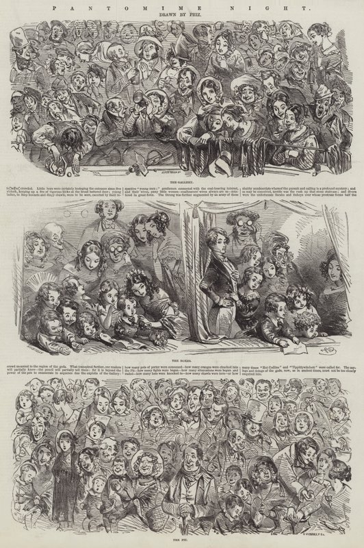 Pantomime natt av Hablot Knight Browne