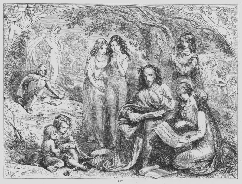 John Milton, LAllegro (gravering) av after Hablot Knight Browne