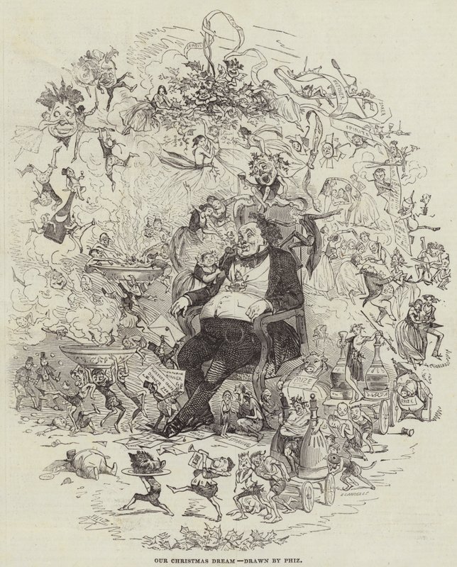 Vår juledrøm (gravering) av after Hablot Knight Browne