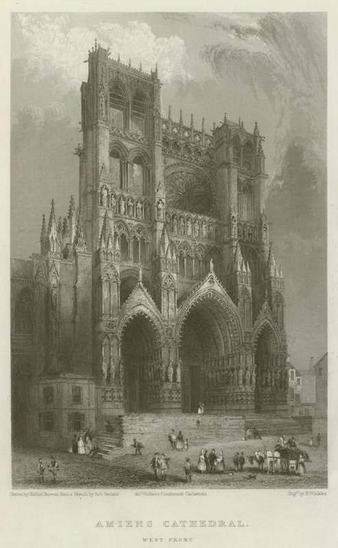 Amiens katedral, vestfronten av Hablot Knight Browne