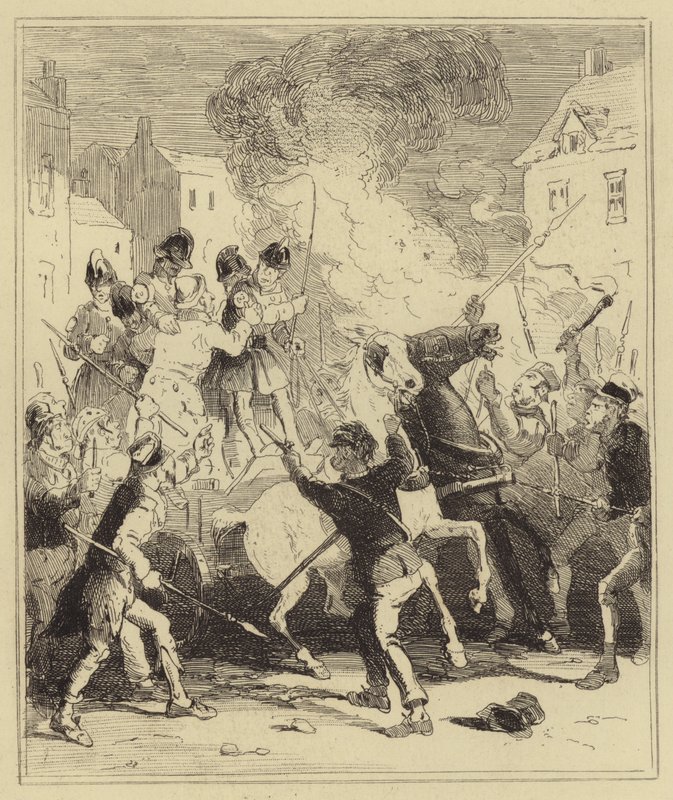 Birmingham-opptøyer av Hablot Knight Browne