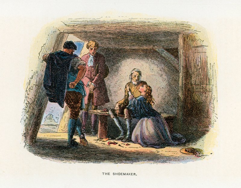 Illustrasjon for A Tale of Two Cities av Hablot Knight Browne