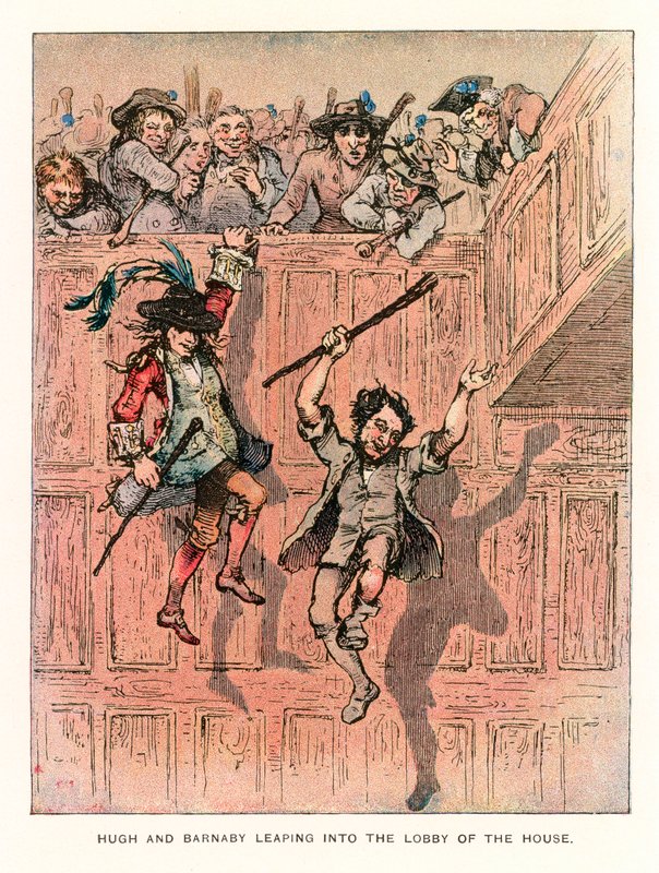 Illustrasjon for Barnaby Rudge. av Hablot Knight Browne