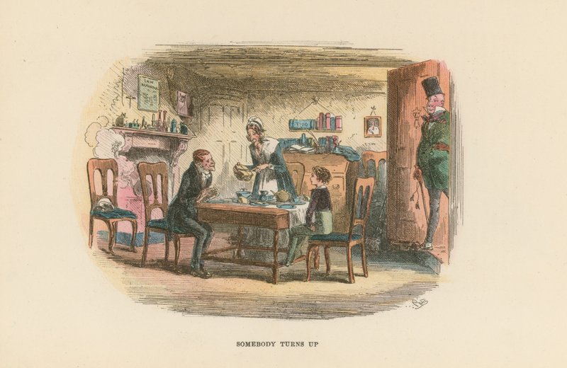 Illustrasjon for David Copperfield av Hablot Knight Browne