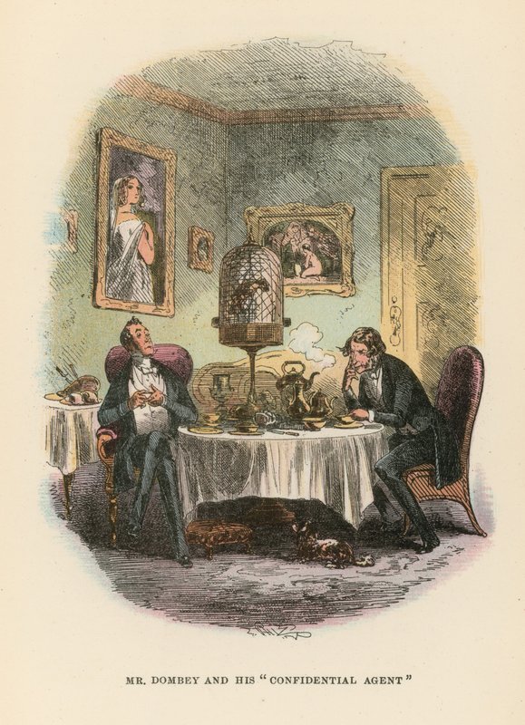 Illustrasjon for Dombey and Son av Hablot Knight Browne