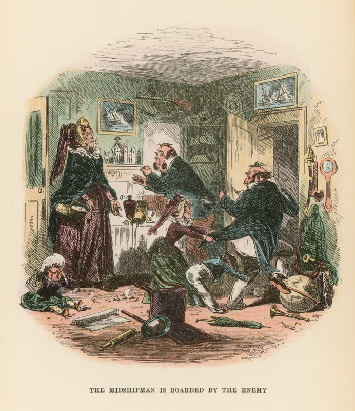 Illustrasjon for Dombey and Son av Hablot Knight Browne