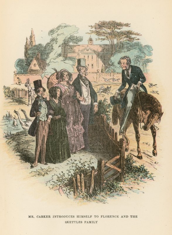 Illustrasjon for Dombey and Son av Hablot Knight Browne