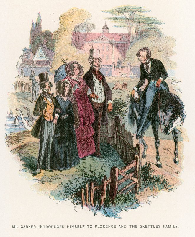 Illustrasjon for Dombey and Son av Hablot Knight Browne