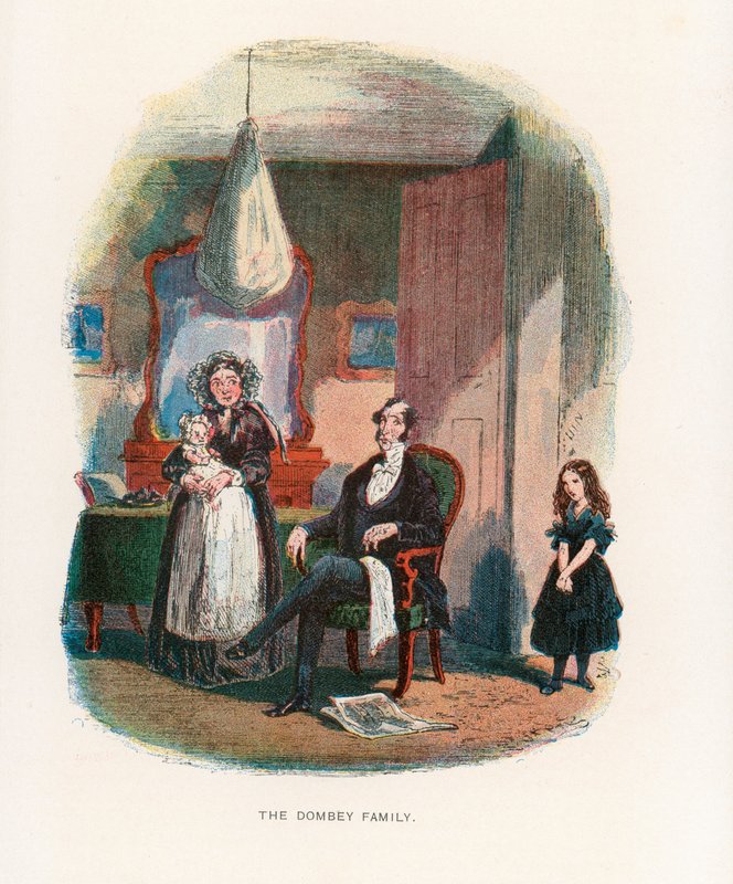 Illustrasjon for Dombey and Son av Hablot Knight Browne