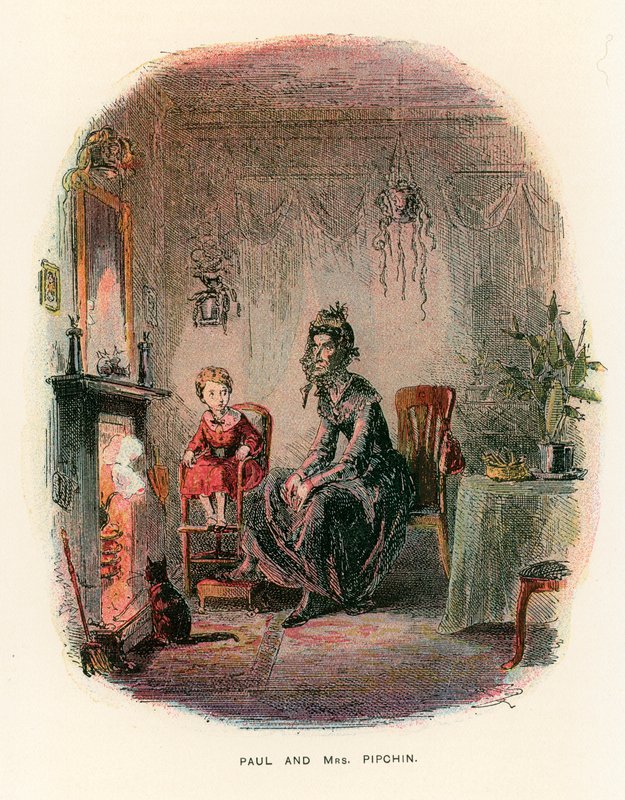 Illustrasjon for Dombey and Son av Hablot Knight Browne