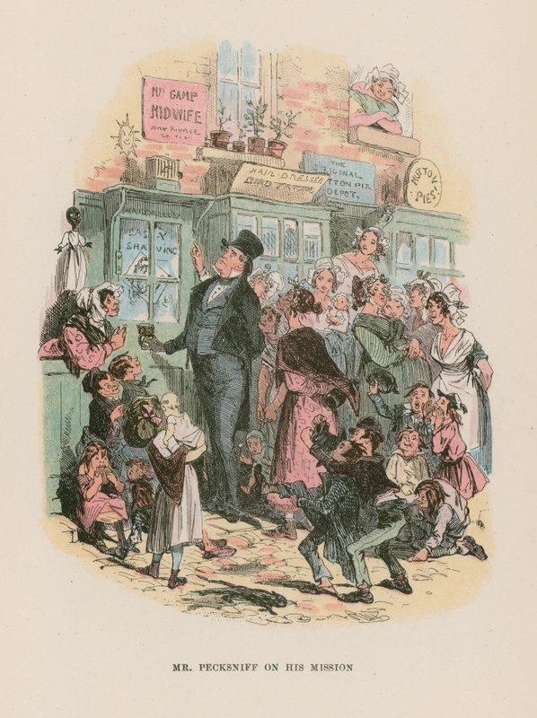 Illustrasjon for Martin Chuzzlewit av Hablot Knight Browne