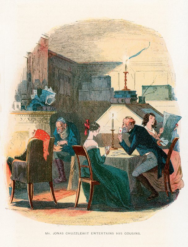 Illustrasjon for Martin Chuzzlewit av Hablot Knight Browne