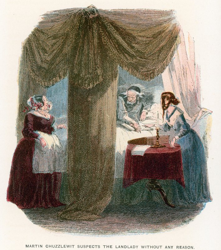 Illustrasjon for Martin Chuzzlewit av Hablot Knight Browne