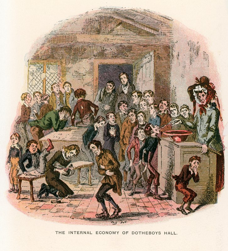 Illustrasjon for Nicholas Nickleby av Hablot Knight Browne