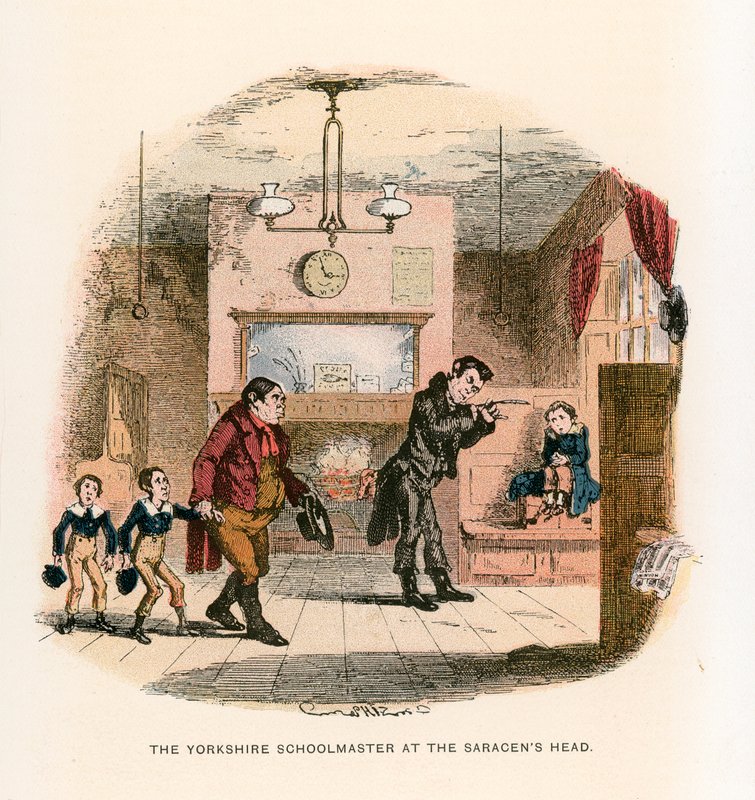 Illustrasjon for Nicholas Nickleby av Hablot Knight Browne