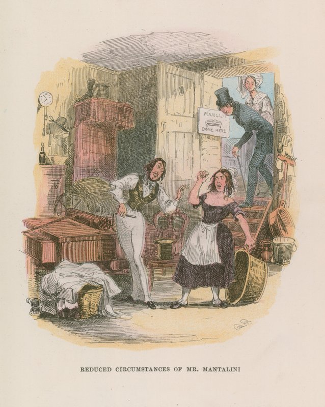 Illustrasjon for Nicholas Nickleby av Hablot Knight Browne
