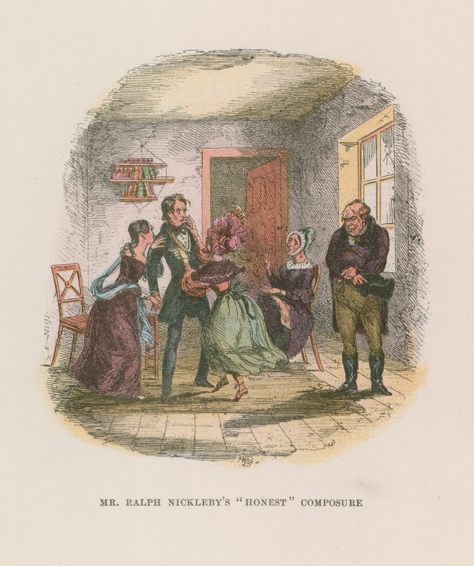 Illustrasjon for Nicholas Nickleby av Hablot Knight Browne