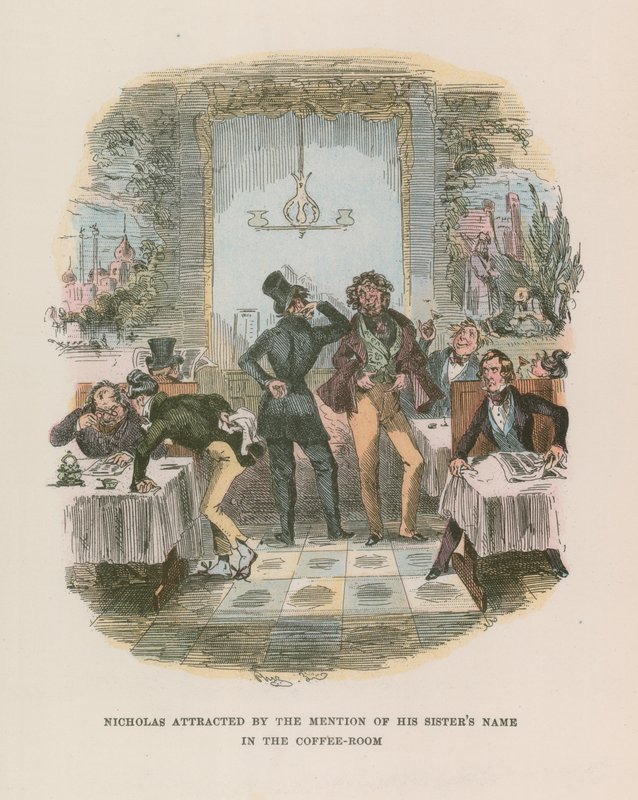 Illustrasjon for Nicholas Nickleby av Hablot Knight Browne