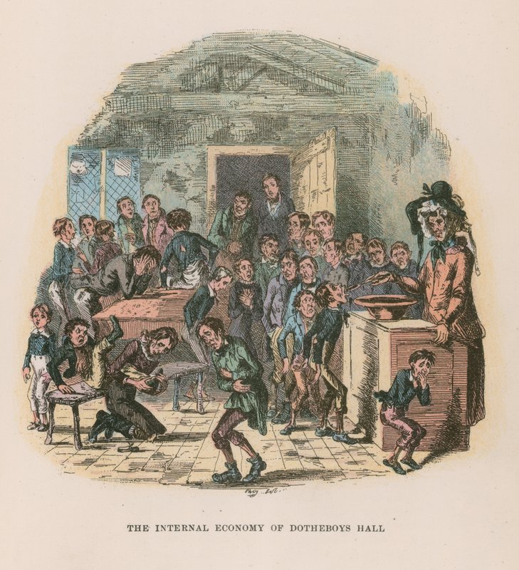 Illustrasjon for Nicholas Nickleby av Hablot Knight Browne
